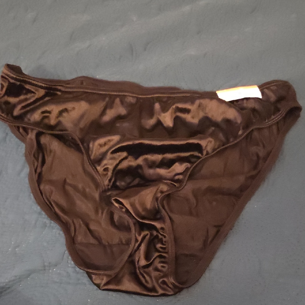 Cacique Sensual Black Satin Bikini Suze 14/16